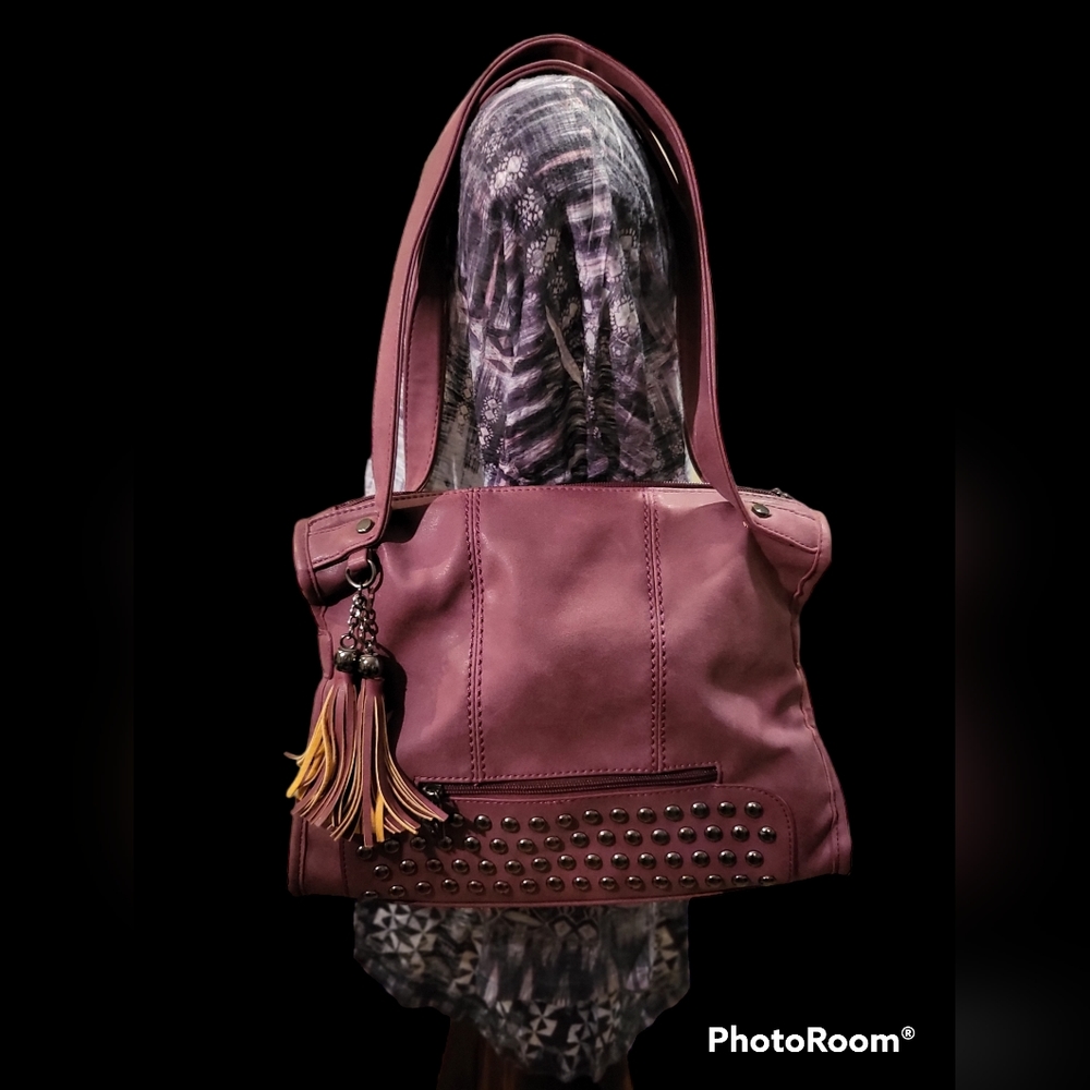 Near New Studded berry purple bag